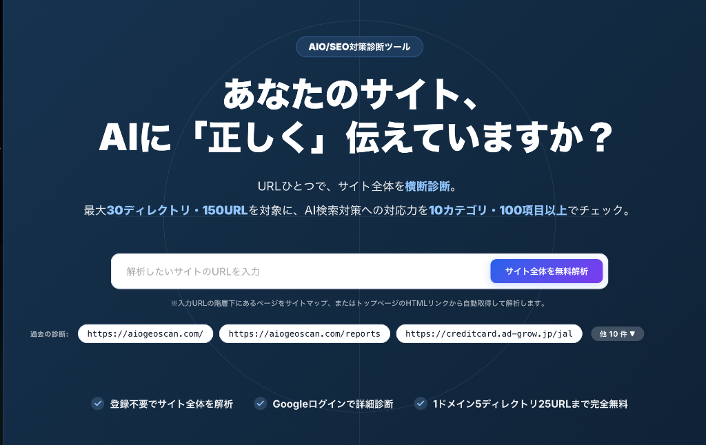 ① 診断スタート (URL入力)